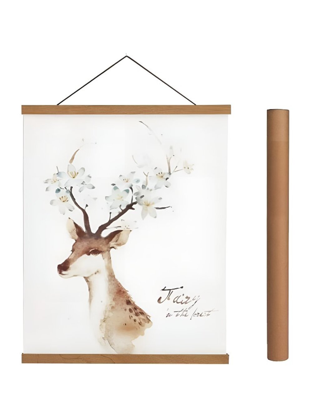 17x22 17x24 17x31 Light Wood Wooden Magnetic Poster Hanger Frame,Teak Wood, 17"